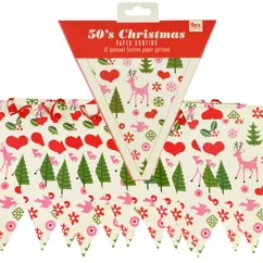 paper bunting - 50s christmas