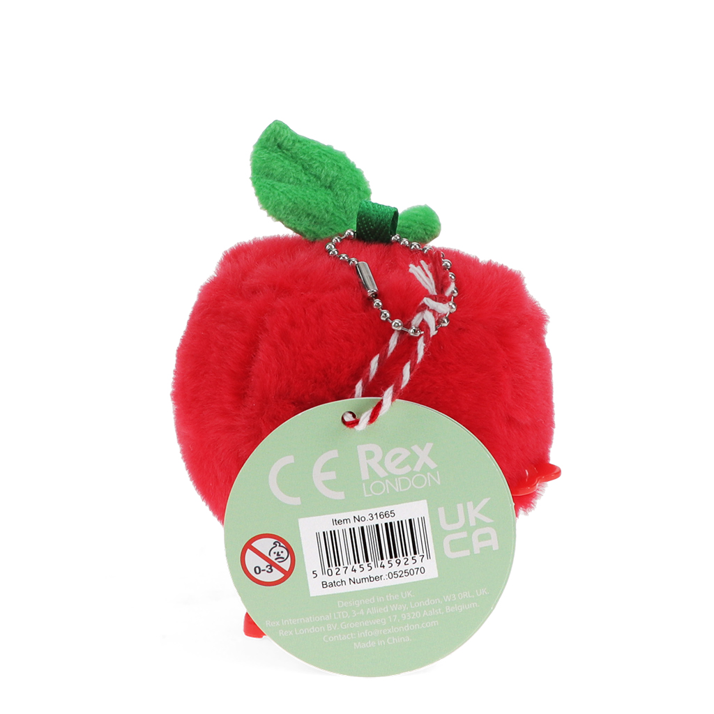 fluffy wind-up toy - apple