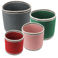 round jute storage baskets (set of 4) - mixed colours
