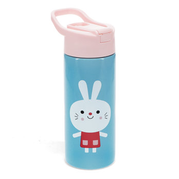 stainless steel bottle with push button lid 500ml - lottie and friends