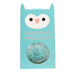 glitter bouncy ball - blue owl glitter bouncy ball - blue owl