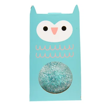glitter bouncy ball - blue owl glitter bouncy ball - blue owl