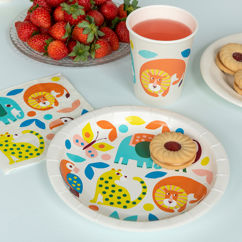 assiettes en papier wild wonders (paquet de 8)