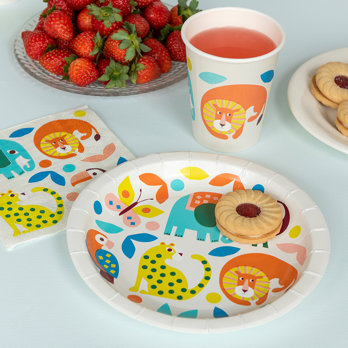 paper plates (pack of 8) - wild wonders
