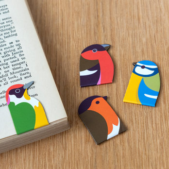 magnetic garden birds bookmarks (set of 4)
