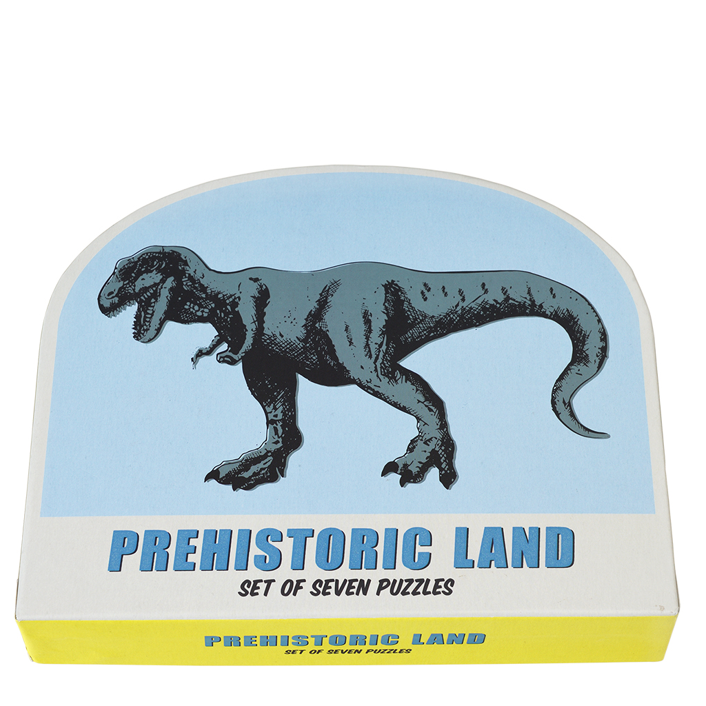ensemble de sept puzzles prehistoric land