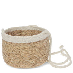 hanging seagrass basket - natural