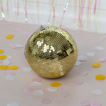 hanging disco ball (15cm) - gold