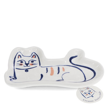 vide-poches en céramique - chat