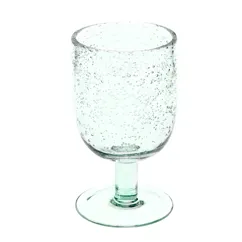 mundgeblasenes trinkglas mit fuß 350ml - blau mundgeblasenes trinkglas mit fuß 350ml - blau