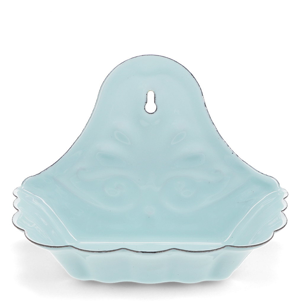 seifenschale aus emaille zur wandmontage - blau