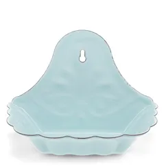 wall-mounted enamel soap dish - blue wall-mounted enamel soap dish - blue