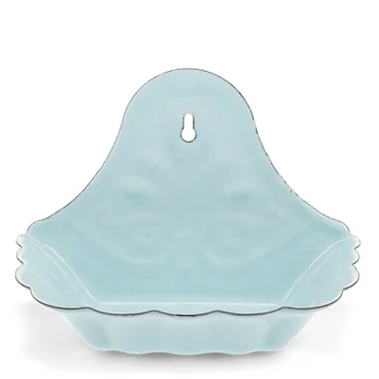 wall-mounted enamel soap dish - blue wall-mounted enamel soap dish - blue