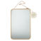rectangular hanging mirror (29cm x 19cm) - gold tone