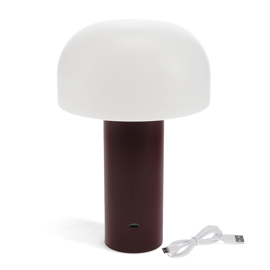 lampe tactile champignon rechargeable usb - marron