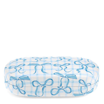 étui à lunettes de soleil et chiffon de nettoyage - blue bows