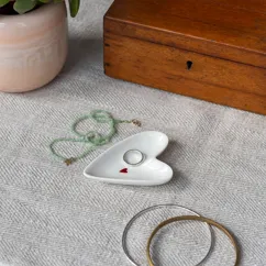 mini glossy ceramic trinket dish - heart mini glossy ceramic trinket dish - heart