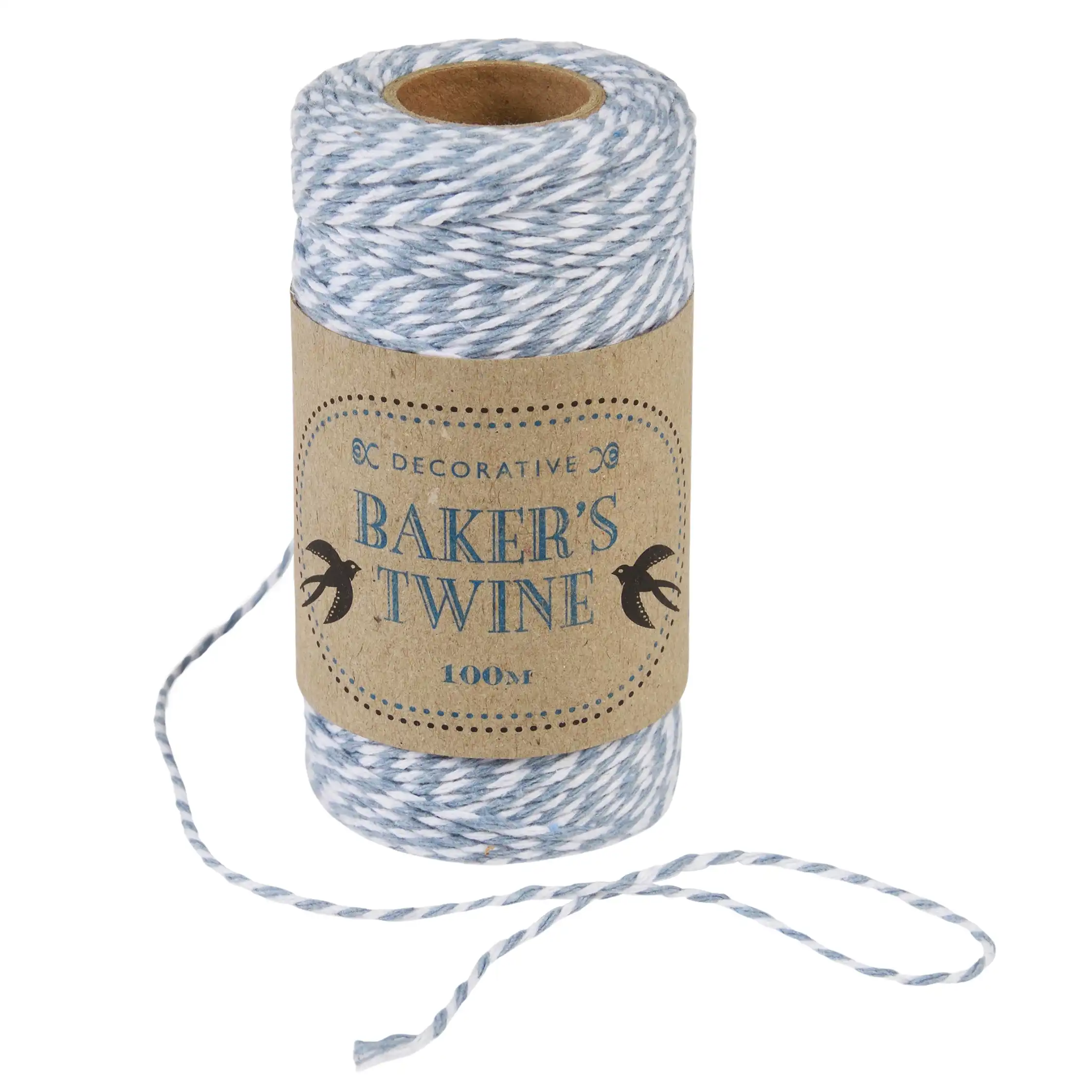 roll of twine (100m) - blue and white