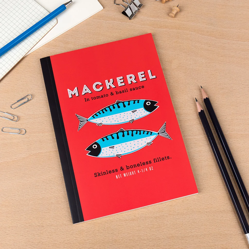 liniertes notizbuch a5 mackerel