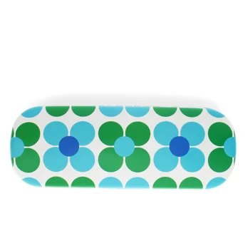 glasses case & cleaning cloth - blue and green daisy glasses case & cleaning cloth - blue and green daisy