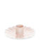 enamel flat flower candle holder - soft pink