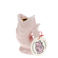 keramik-kerzenständer (12 cm) – rosa fisch