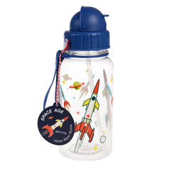 transparente wasserflasche für kinder 500ml space age 