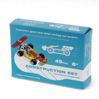 mini kit de construction - voiture de course colorée