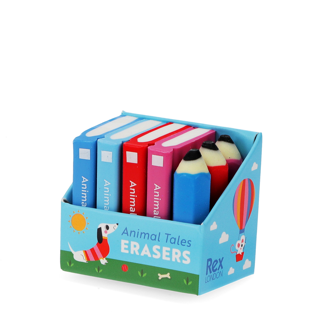 erasers (set of 7) - animal tales