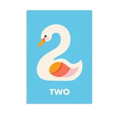 tarjeta de cumpleaños "dos" cisne