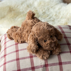 peluche douce - chien marron