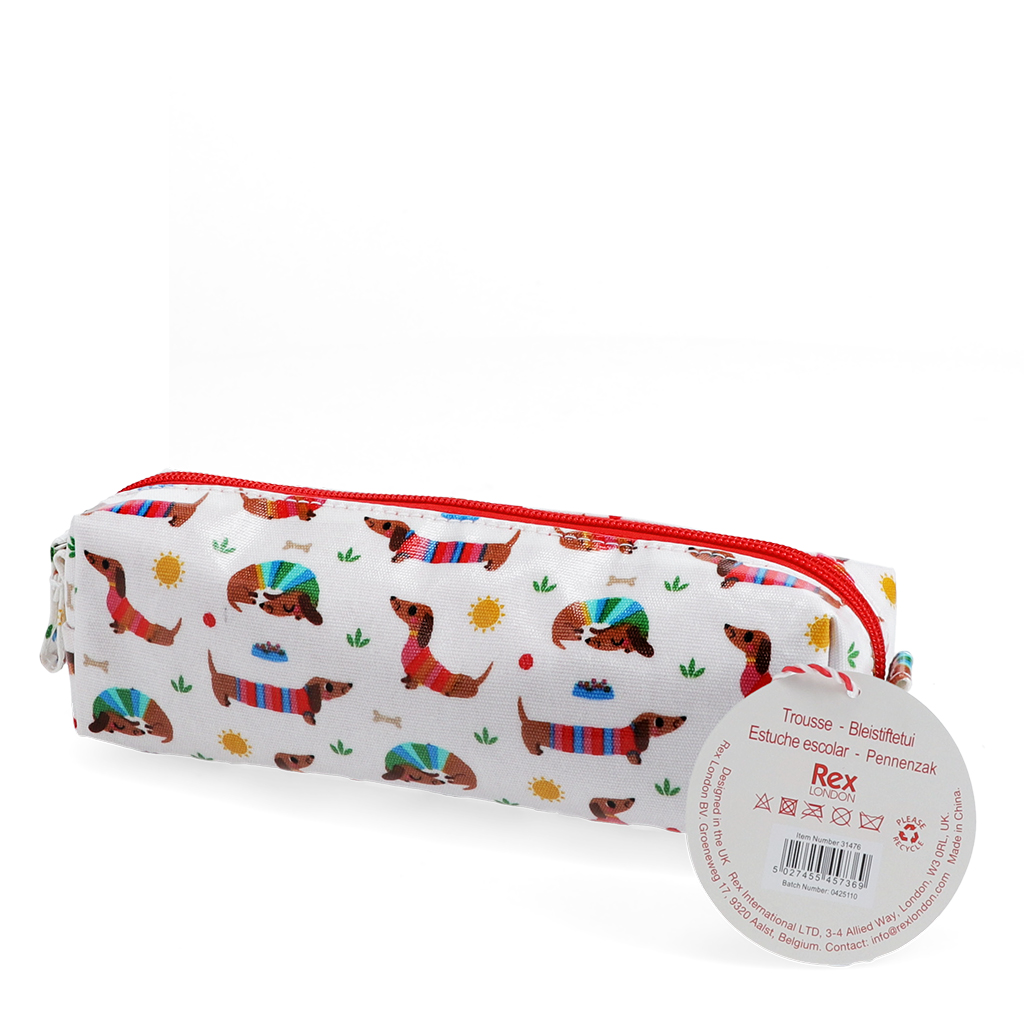 pencil case - sunny sausage dog