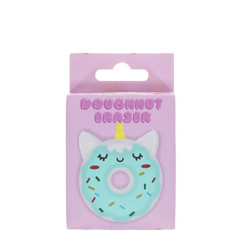 adorable animal doughnut eraser - unicorn