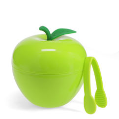 eiskübel in obstform mit deckel und zange – apfel