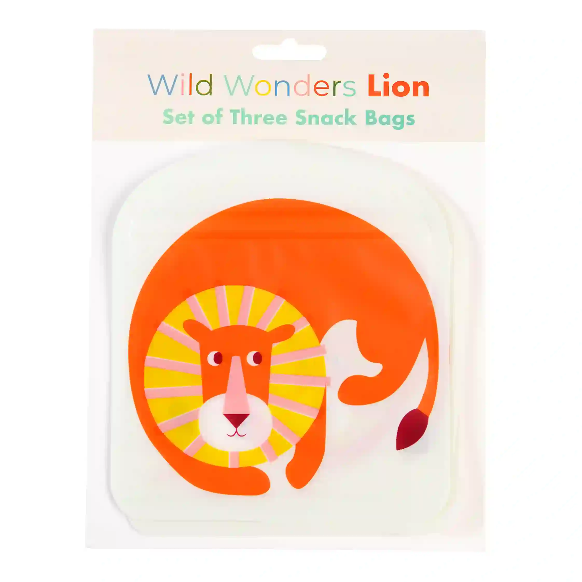 reusable snack bags (set of 3) - lion