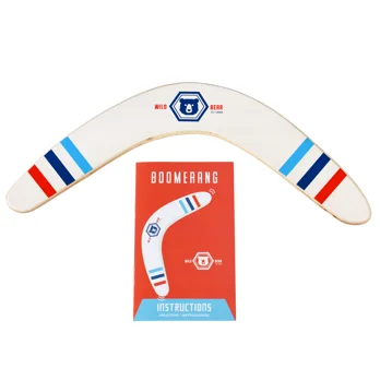 wooden boomerang - wild bear wooden boomerang - wild bear