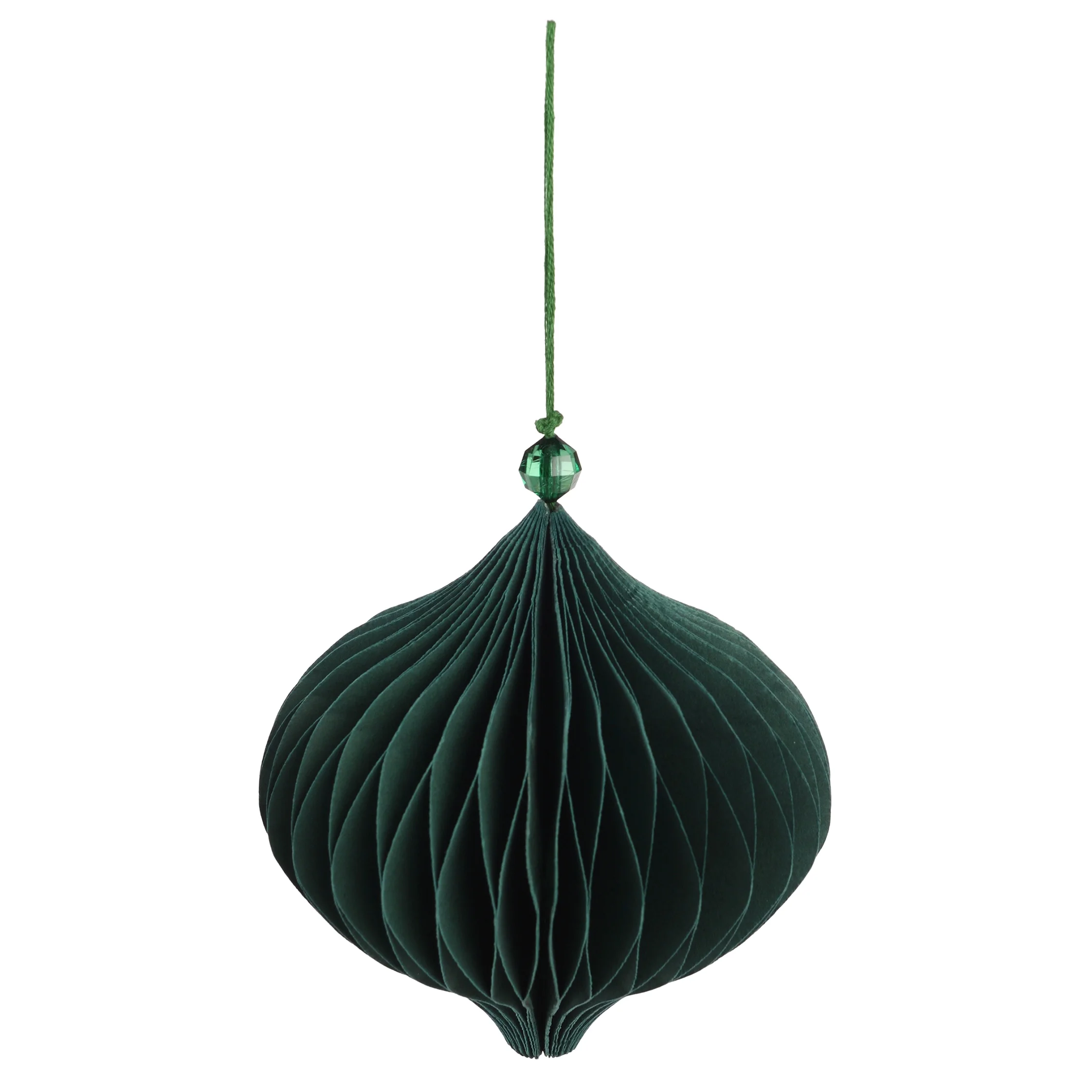 honeycomb christmas decoration - green round