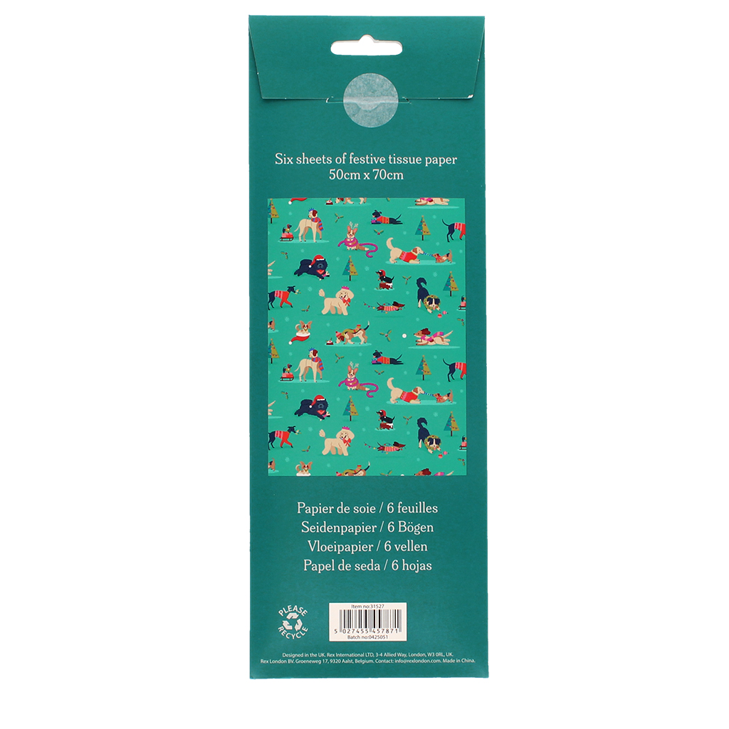 tissue paper (6 sheets) - festive friends