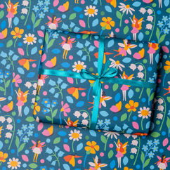 wrapping paper sheets - fairies in the garden
