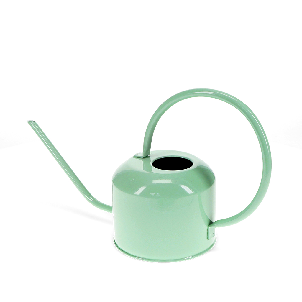 metal watering can 1ltr - pistachio green
