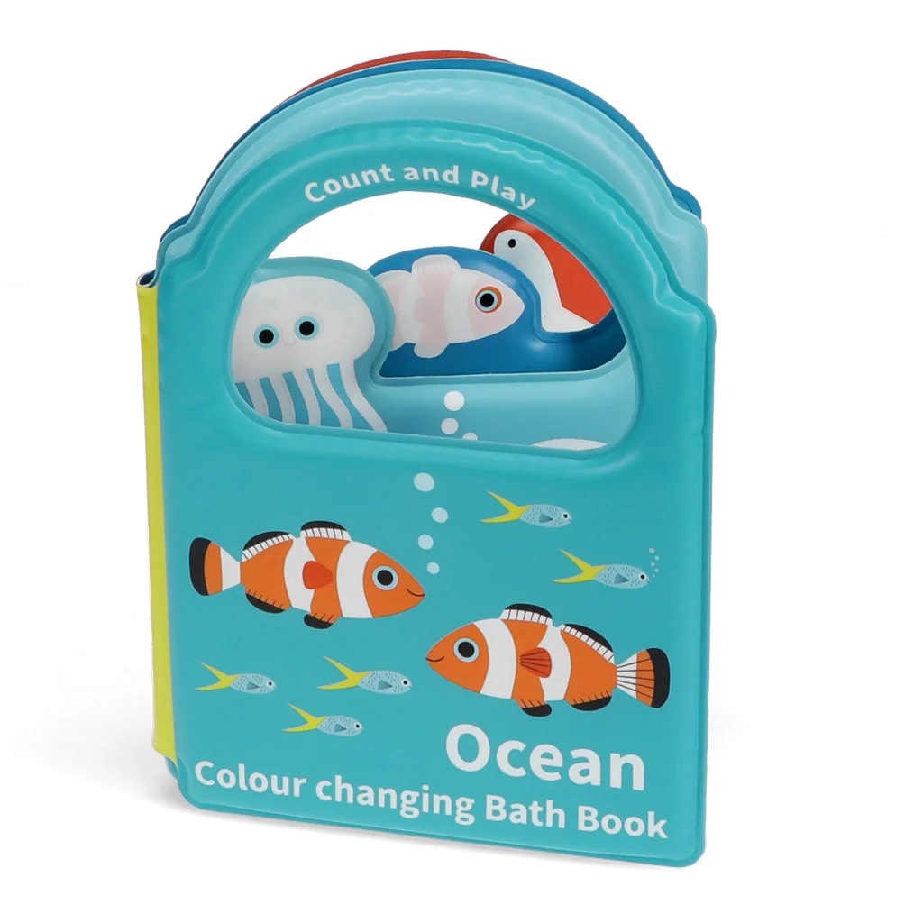 libro de baño que cambia de color - océano