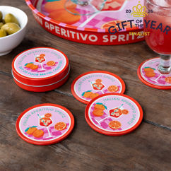 metal coasters (set of 4) - aperitivo spritz