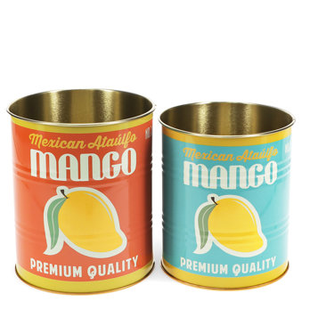 medium storage tins (set of 2) - mango