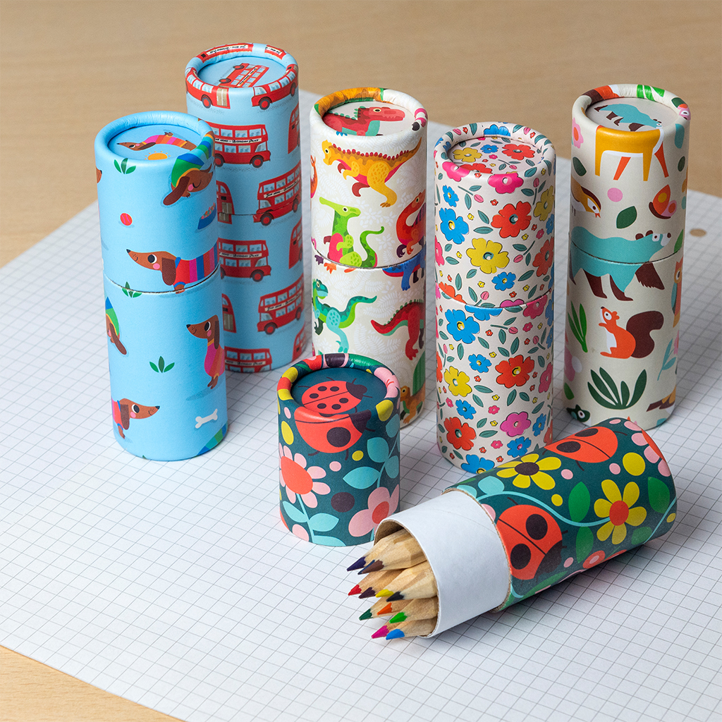 tube de crayons de couleur -tfl routemaster bus