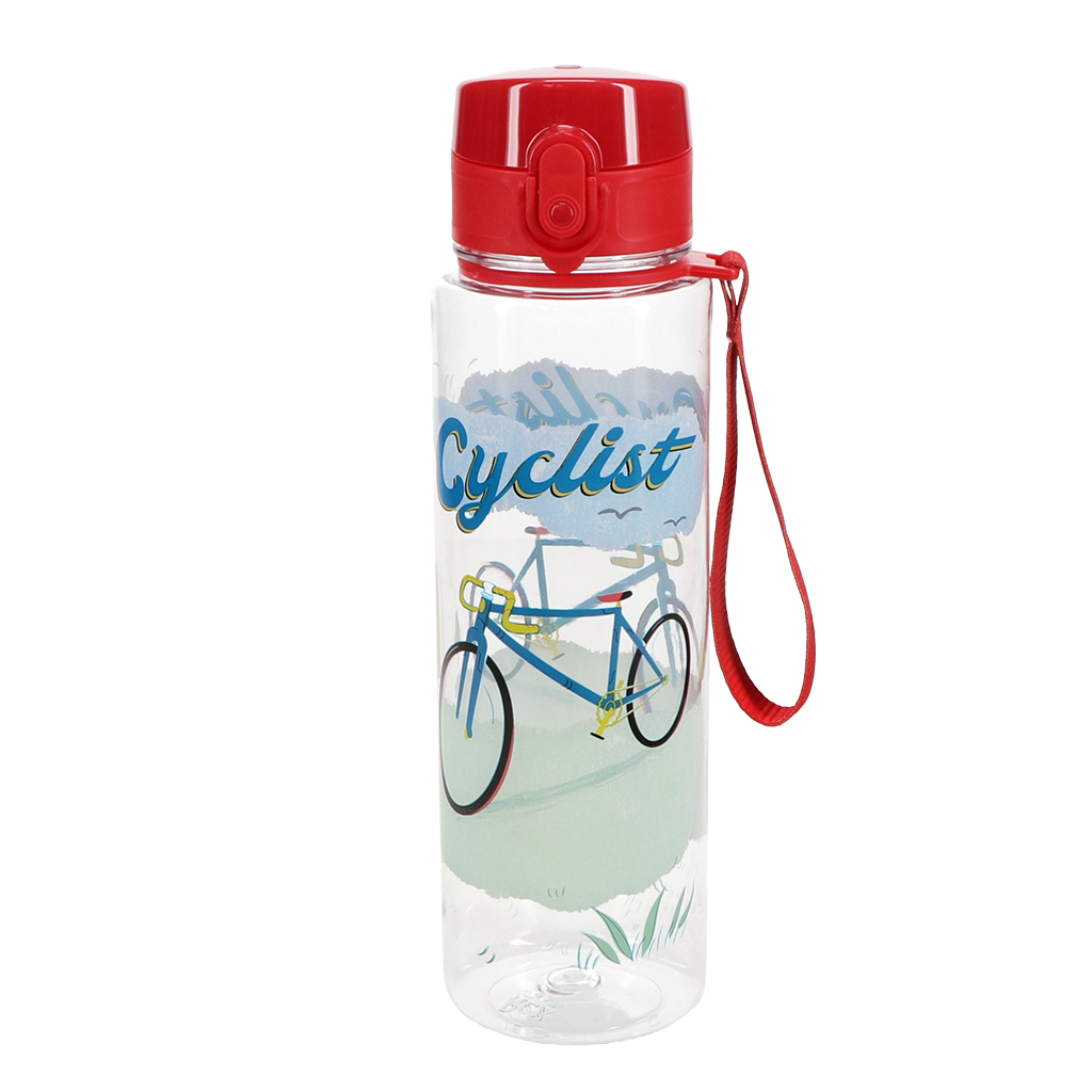 drinks bottle with push button lid 700ml - cyclist