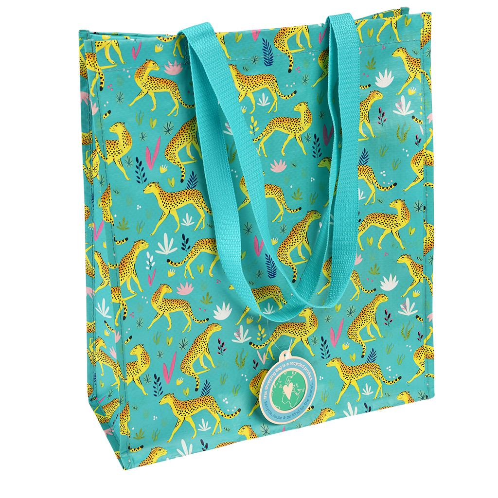 recycled shopping bag - cheetah