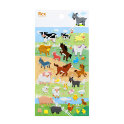 3d puffy stickers - farm animals