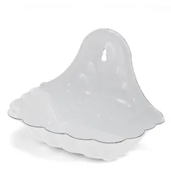 wall-mounted enamel soap dish - white wall-mounted enamel soap dish - white