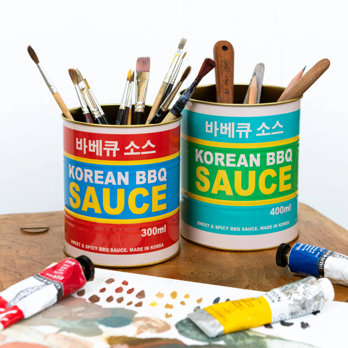 mittelgroße deko-dosen aus metall (2-er set) - korean bbq sauce