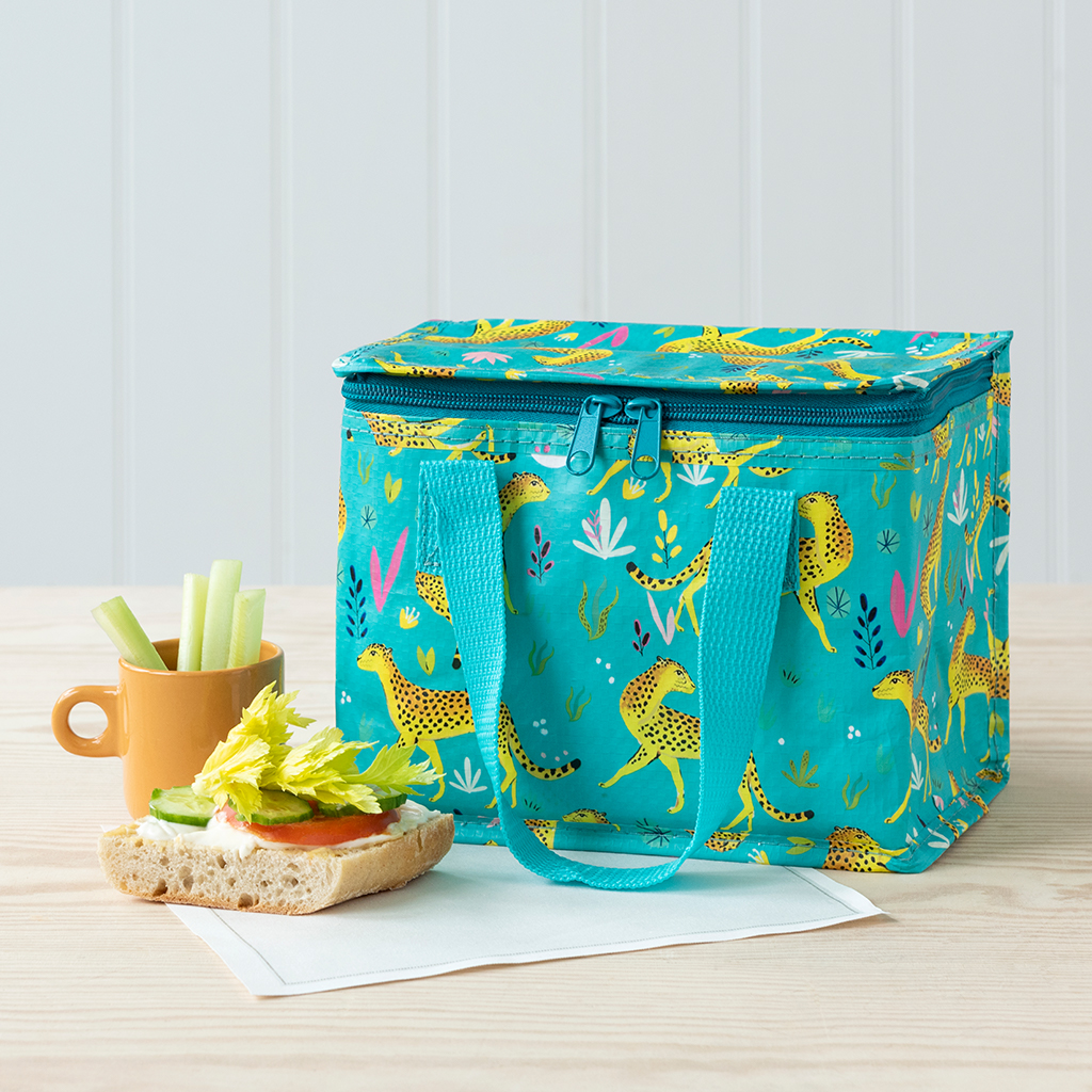 insulated lunch bag - cheetah
